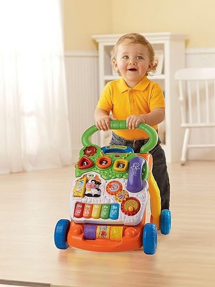 VTech Baby Spiel - und Laufwagen – Lauflernwagen mit regulierbarer Geschwindigkeit