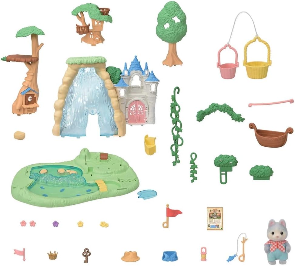 Sylvanian Families - 5762 Abenteuerspielplatz Wasserfall, Tierfigur, Spielzeug für Kinder ab 3 Jahren