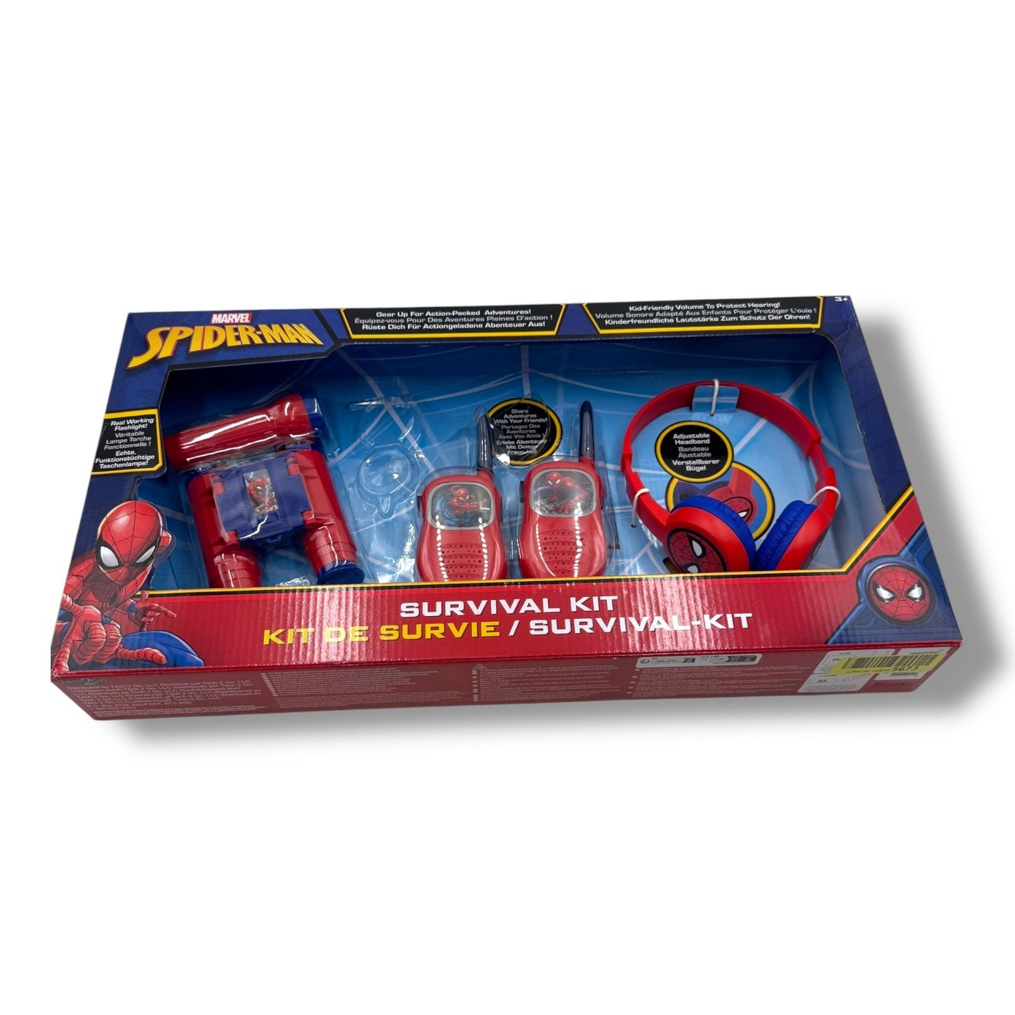 KIDdesigns Spider - Man Survival Kit | Kinder - Kopfhörer mit Lautstärkebegrenzung,