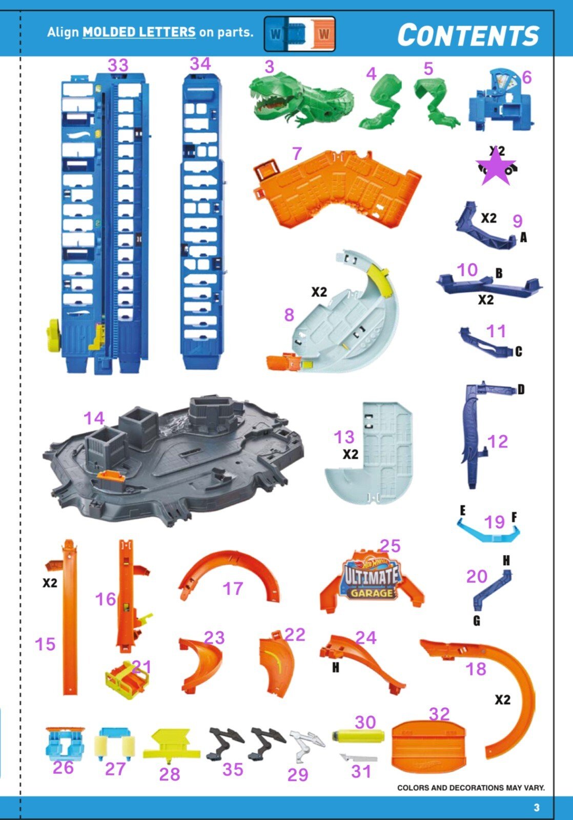 Hot Wheels Ultimate Parkgarage mit T - Rex - Angriff, Ersatzteile