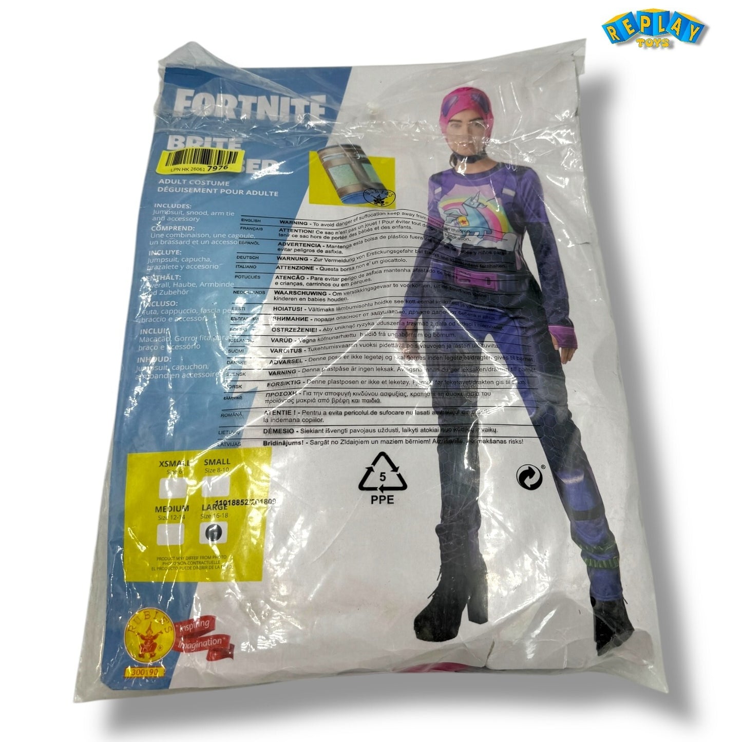Rubie's Brite Bomber Fortnite Erwachsener Damen Kostüm Fasching Karneval 300190