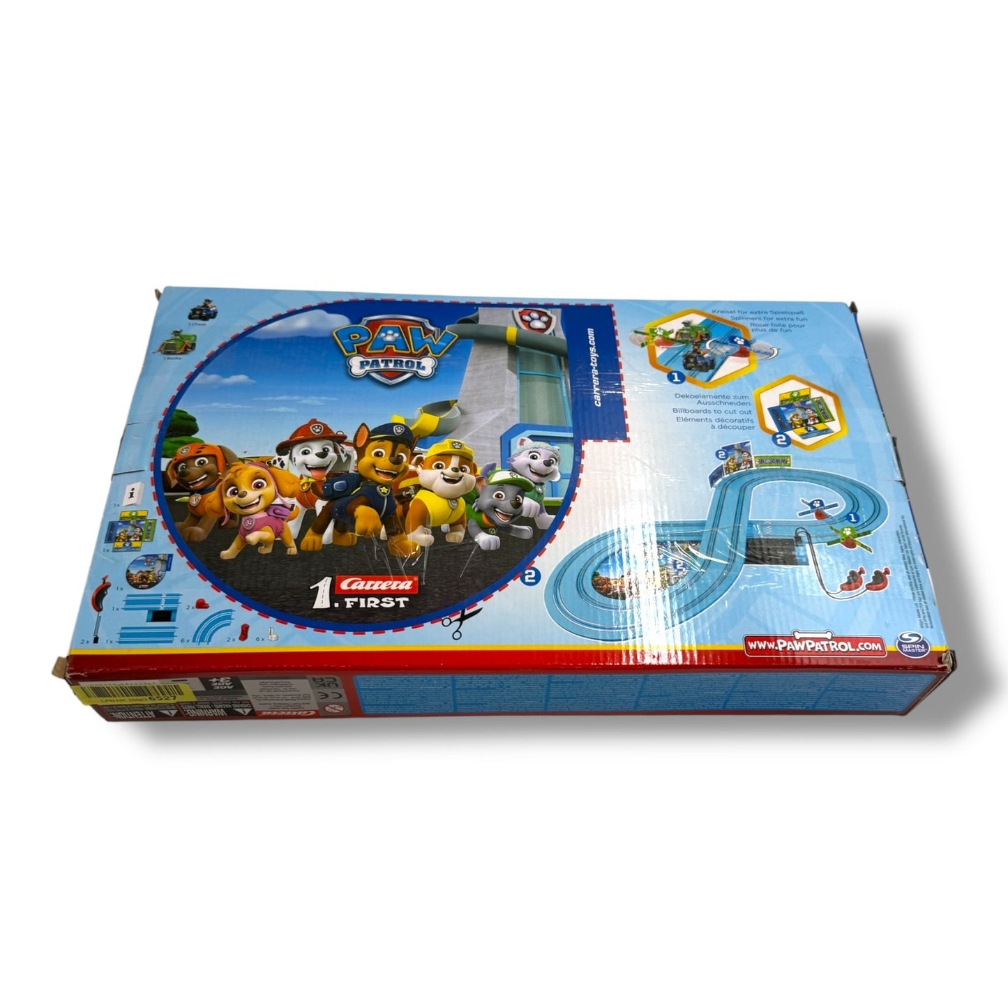 Carrera FIRST Rennbahn PAW Patrol I Slotcar Set mit Chase & Rocky I Offiziell