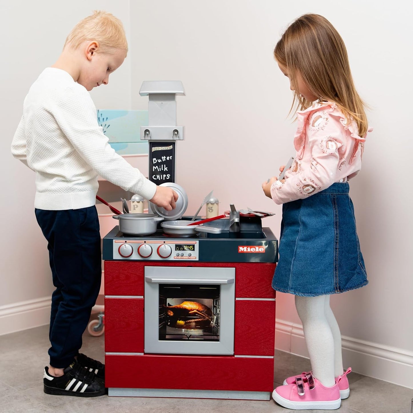 Theo Klein 9044 Miele Küche Kompakt | Kinder - Spielküche Mit Ofen, Abzugshaube, S