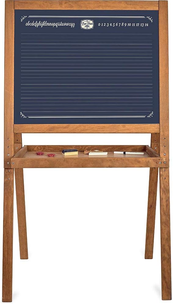 Vilac – Große Standtafel | Modell 6709 | Beidseitige Schultafel zum Schreiben & Malen |