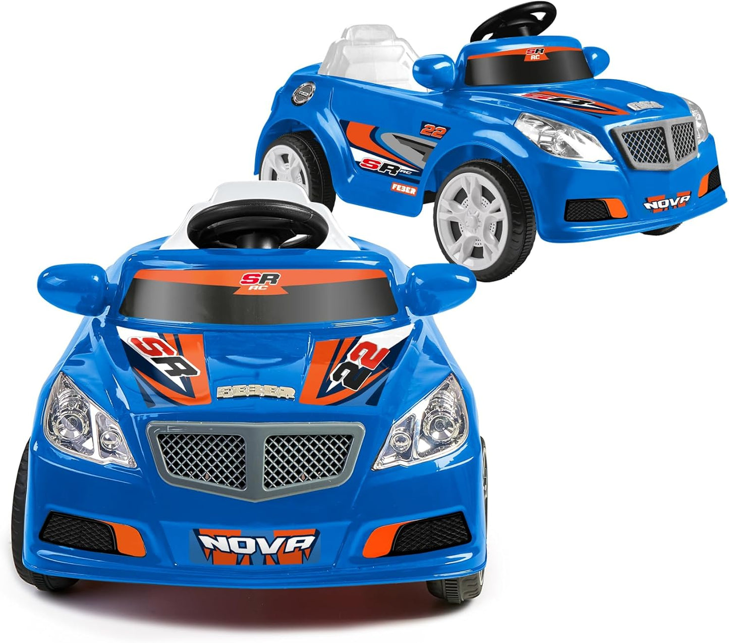 FEBER - Twinkle Car R/C Blue, Elektroauto mit Funksteuerung, 12V Batterie