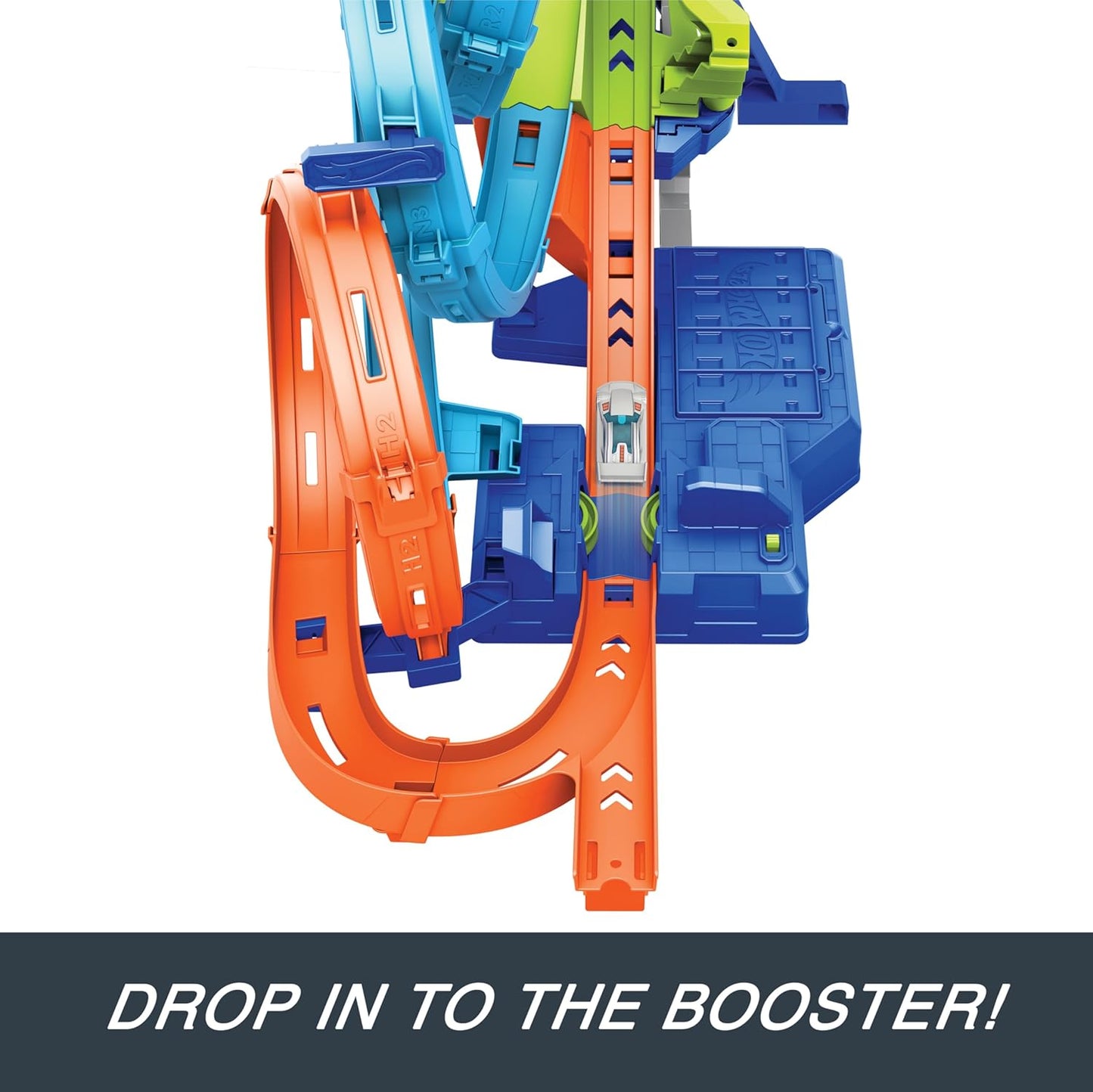 Hot Wheels Trackset mit 4 Loopings & Crash - Zone (HXT06)