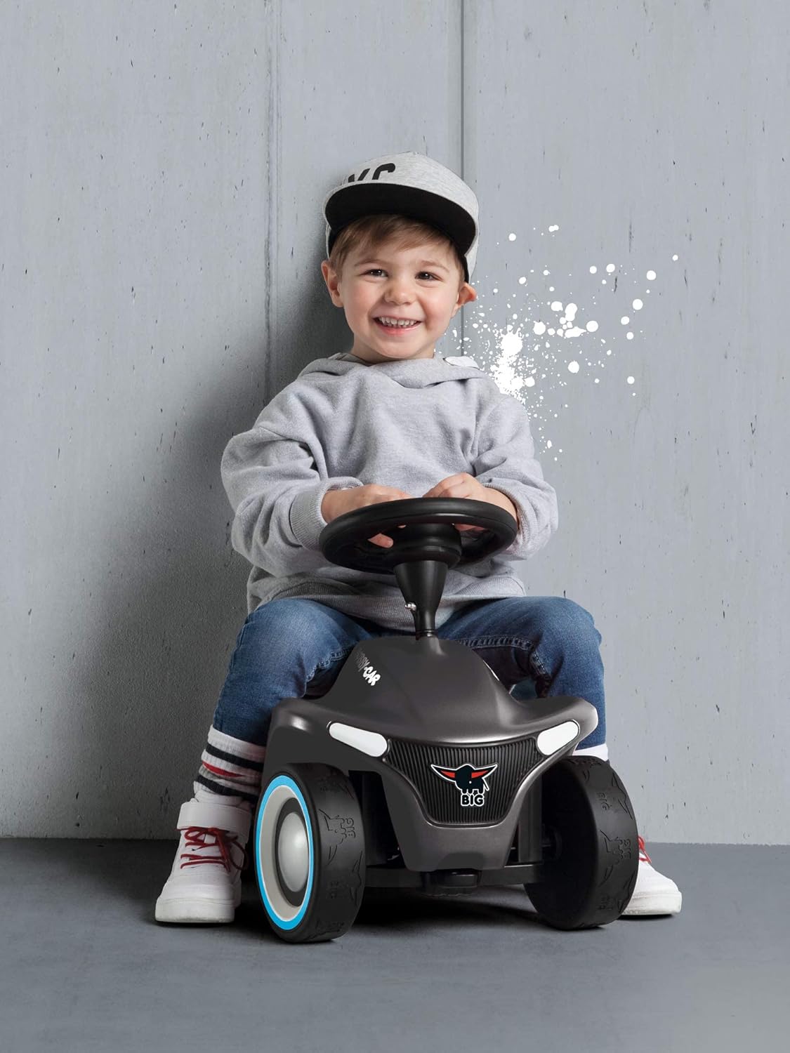 BIG - Bobby - Car Neo Anthrazit – Rutschfahrzeug für Kinder ab 1 Jahr