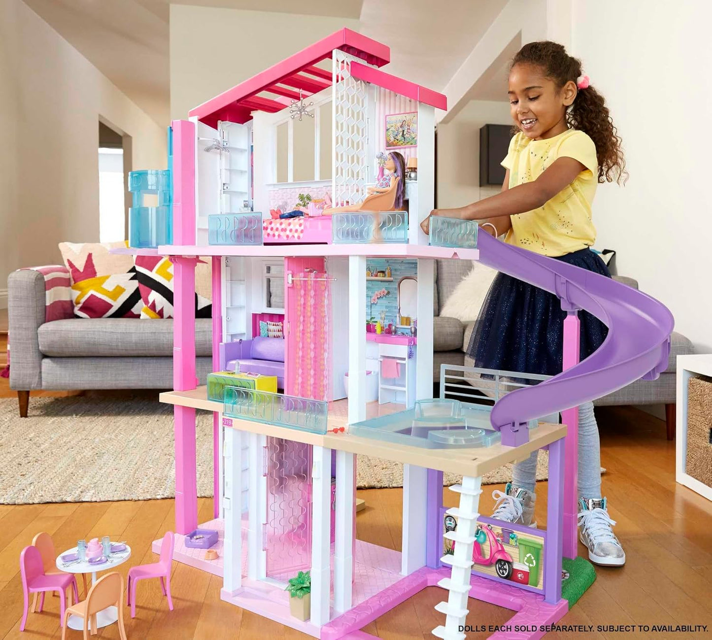 Barbie Traumvilla – 3-stöckiges Puppenhaus mit 8 Zimmern & Zubehör (GNH53) - Spielzeug & Spielwaren | ReplayToys Deutschland