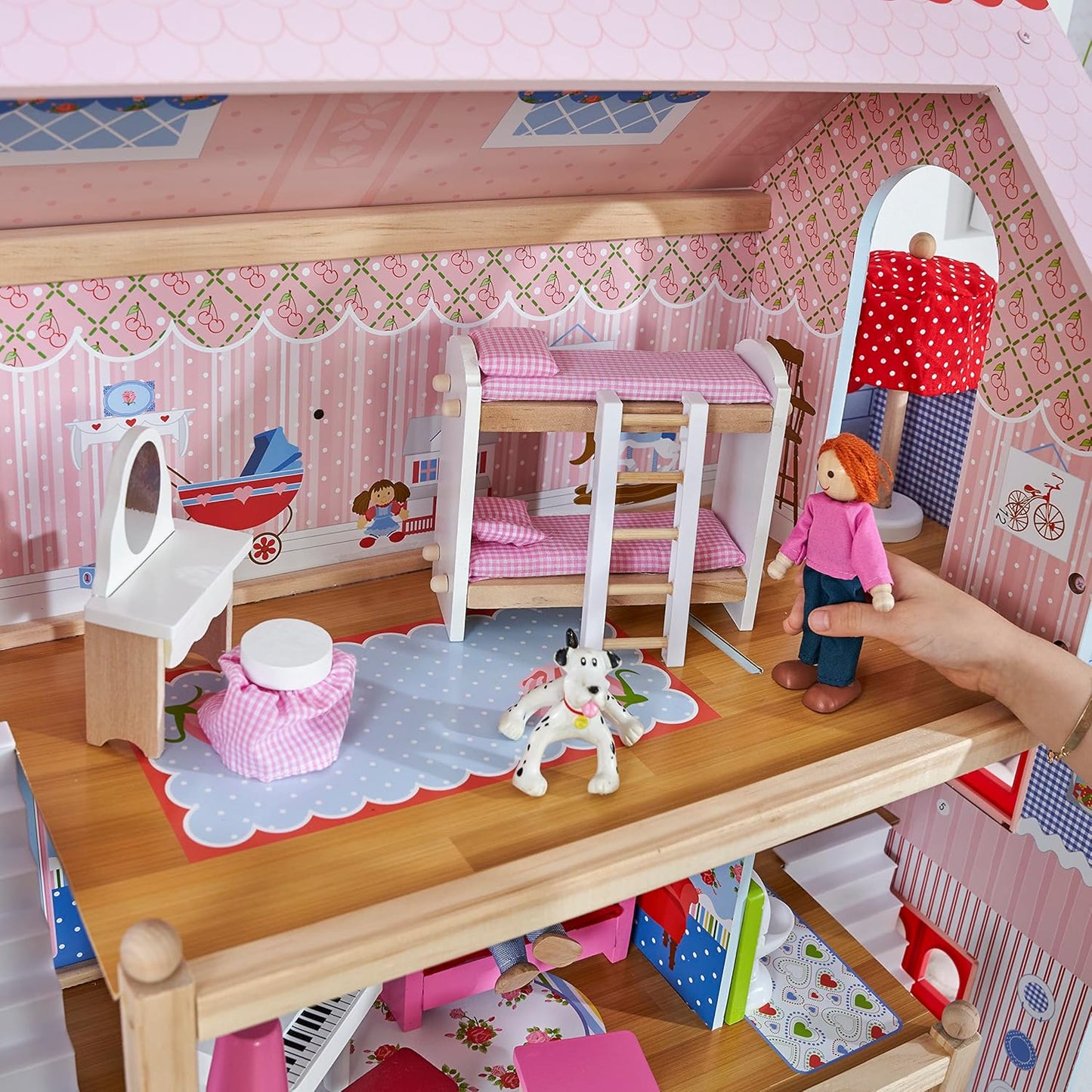 KidKraft Puppenhaus Chelsea aus Holz mit Möbeln und Zubehör – Modell 65054