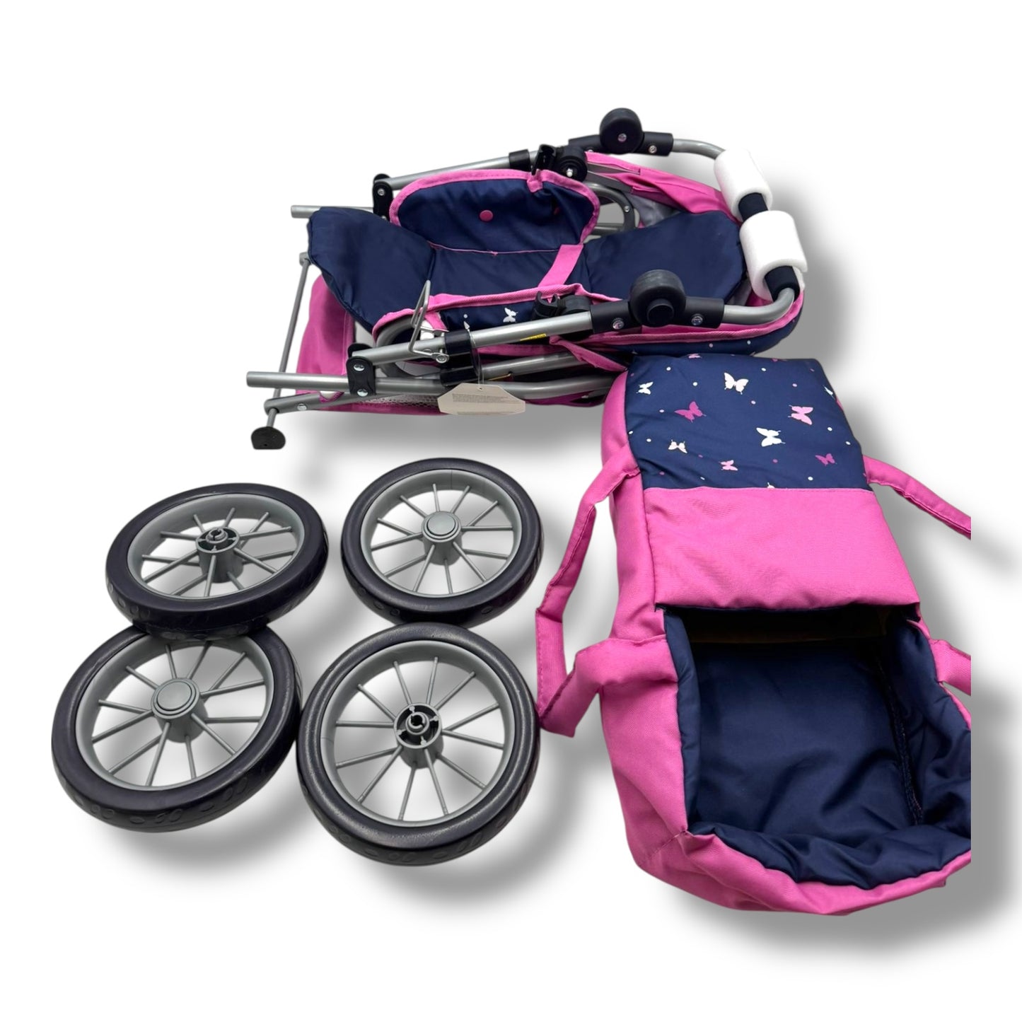 Bayer Chic 2000 - Puppenwagen Leni, 2in1 Kombipuppenwagen mit herausnehmbarer Tragetasche