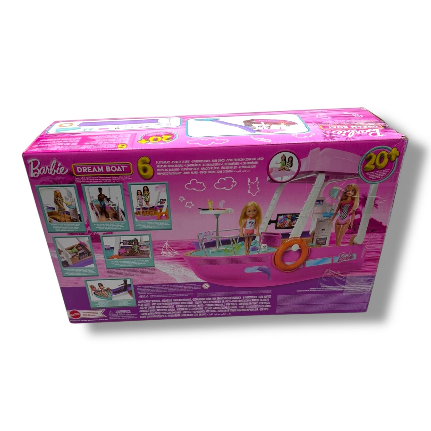 Barbie Traumboot Spielset, Rutsche und Schwimmzeug, 20+ Barbie - Zubehörteile, ohne Barbie - Puppe