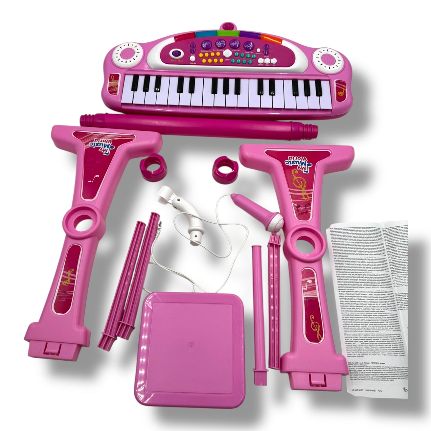 Simba – My Music World Girls Standkeyboard | 31 Tasten | Mit Licht - und Soundeffekten | Höhe: 55 cm | Ab 3 Jahren