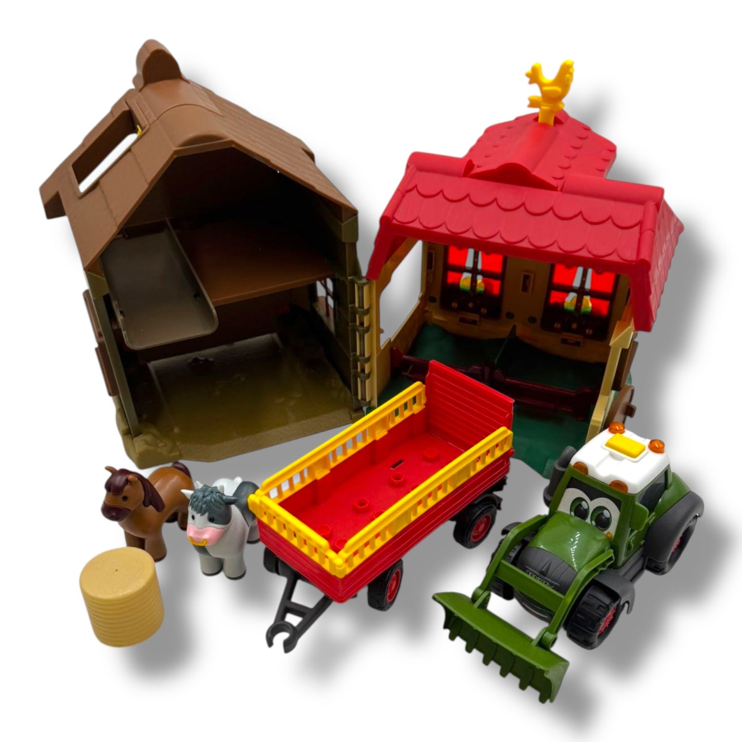 Dickie Toys – Happy Farm House (203818000) | Abenteuer auf dem Bauernhof | Mit Traktor, Tieren, Licht & Sound |