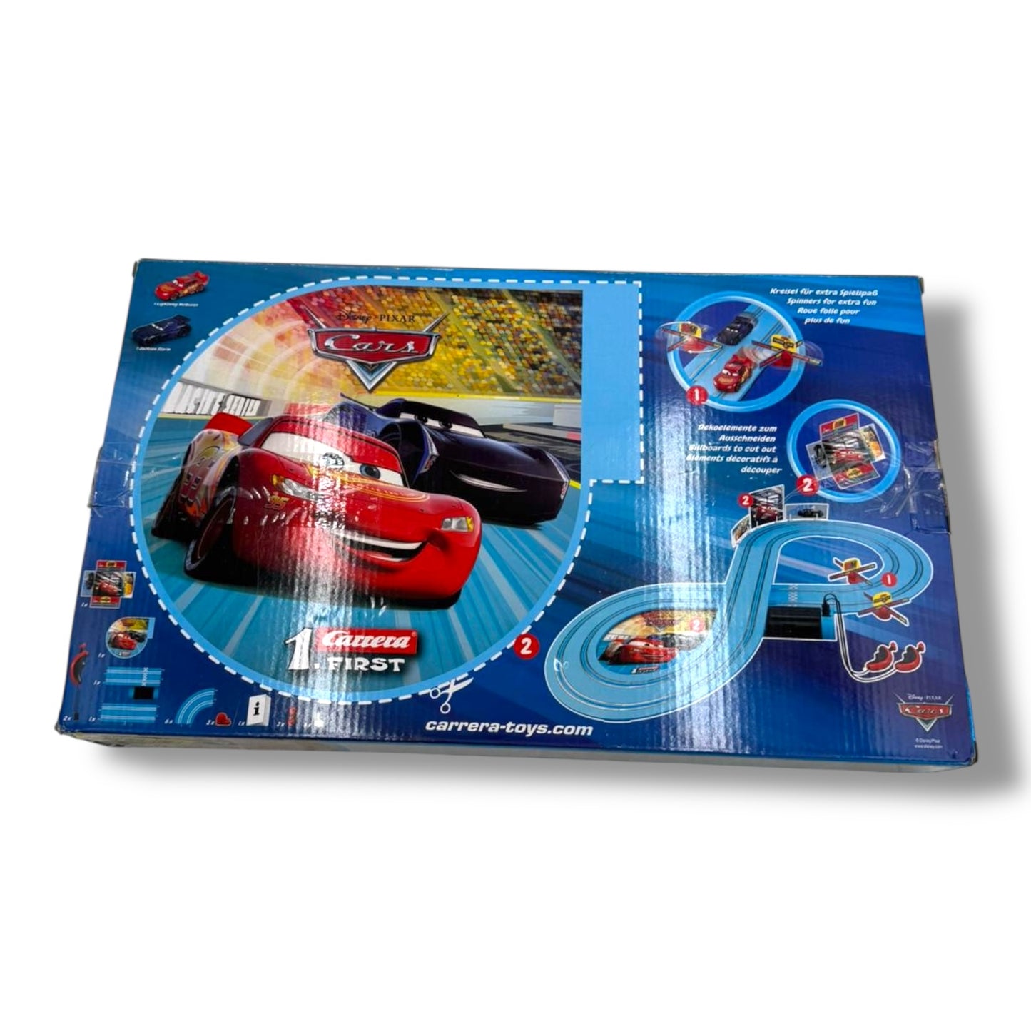 Carrera FIRST – Disney Pixar Cars Power Duell (20063038) | 2,4 m Rennstrecke | Mit Lightning McQueen & Jackson Storm Slotcars