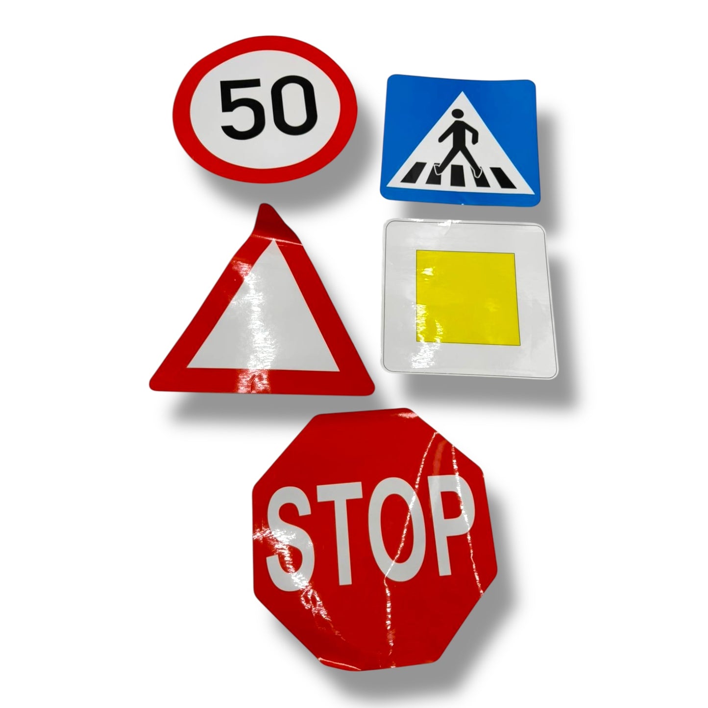 JAMARA 460257 – Traffic - Set Grand A | 5 verschiedene Verkehrsschilder | Stecksystem | Robuster & leichter Kunststoff