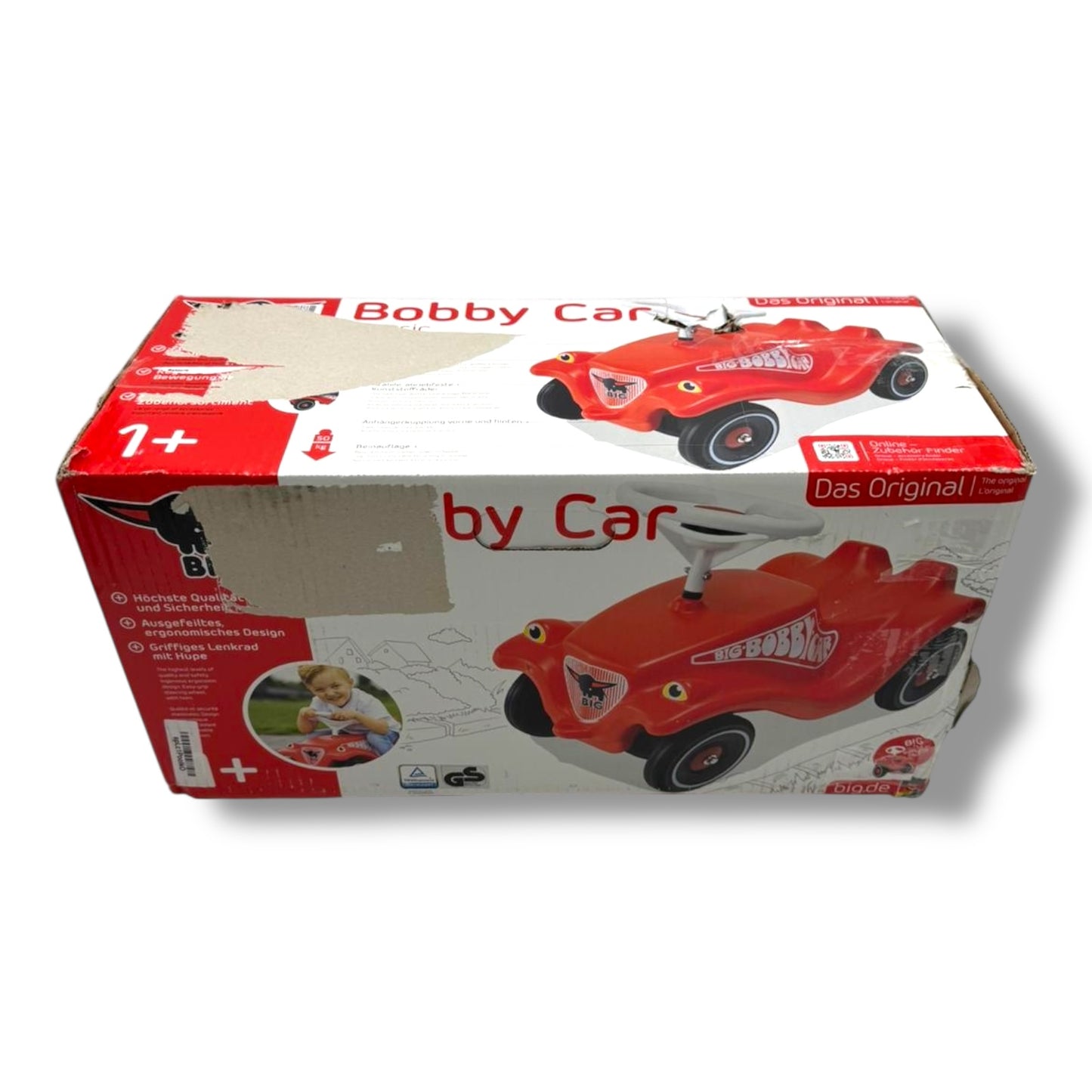 BIG - Bobby - Car Classic – Klassisches Rutschfahrzeug für Jungen & Mädchen | Belastbar bis 50 kg |