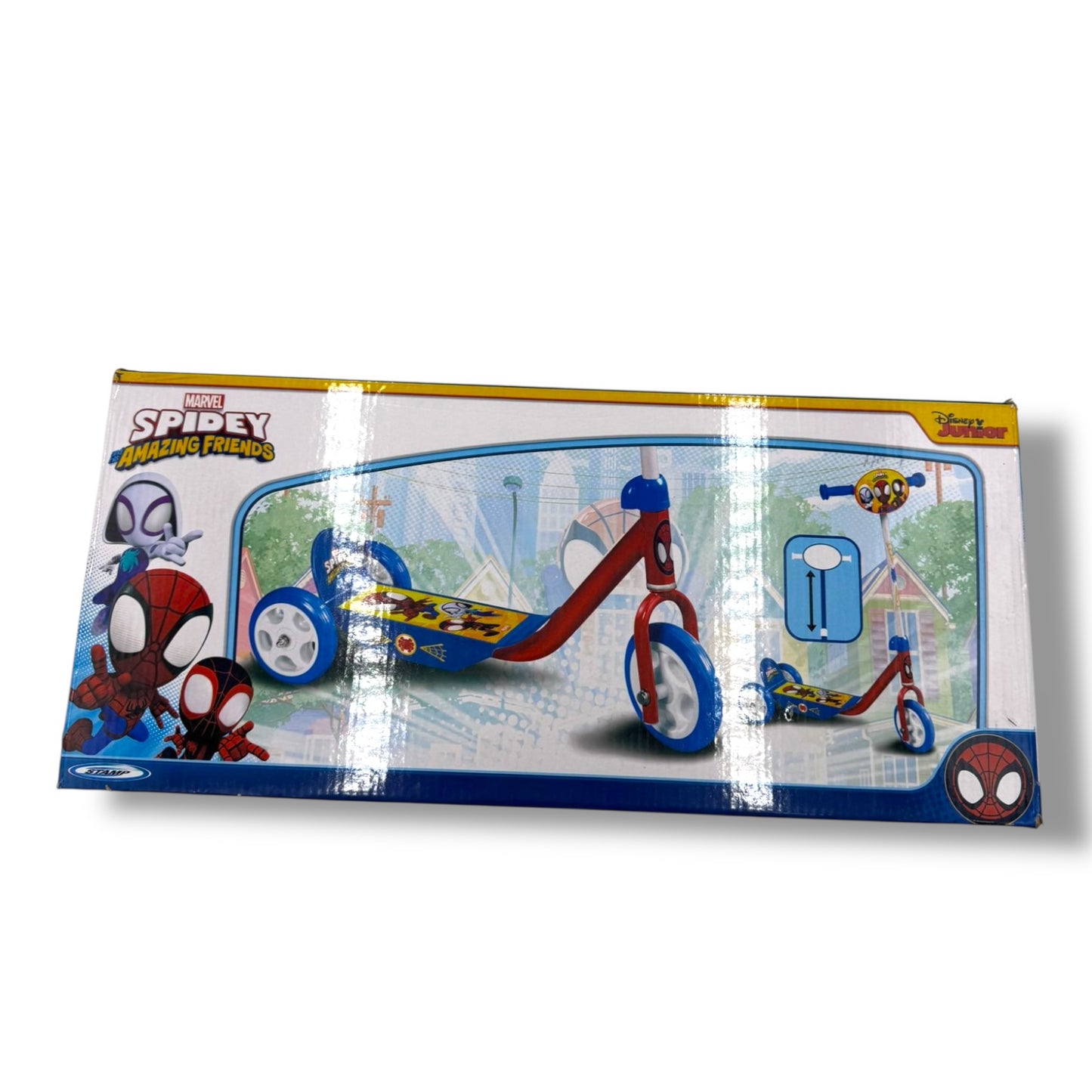 Scooter Spidey – 3 - Rad Kinderroller, Rot/Gelb/Blau