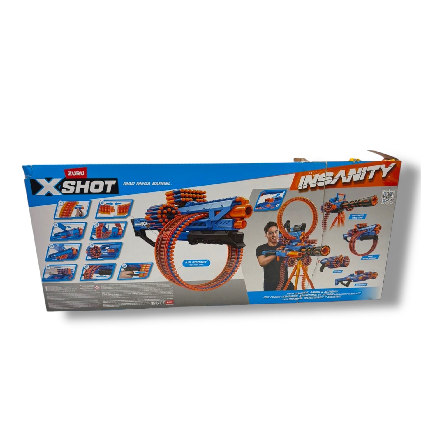XSHOT Insanity Blaster Mega Barrel mit 72 Darts von ZURU