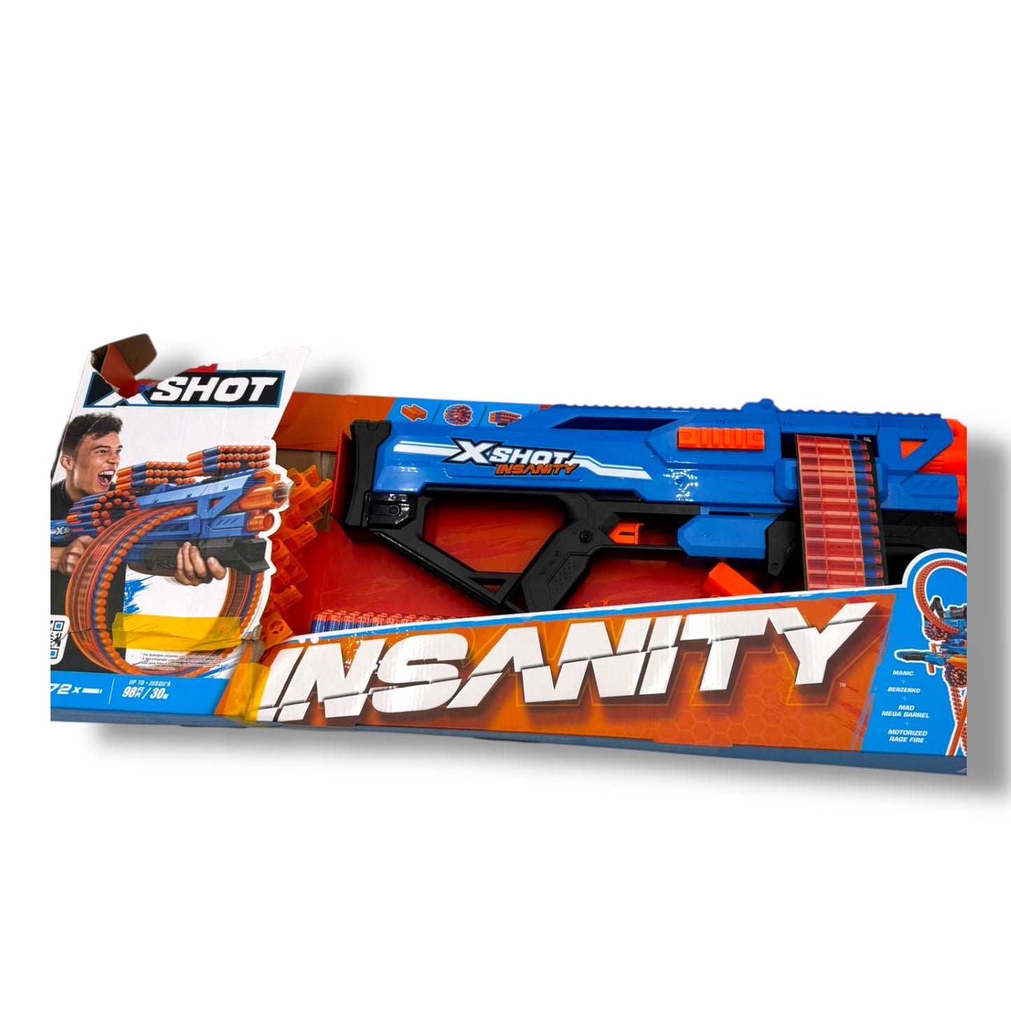 XSHOT Insanity Blaster Mega Barrel mit 72 Darts von ZURU