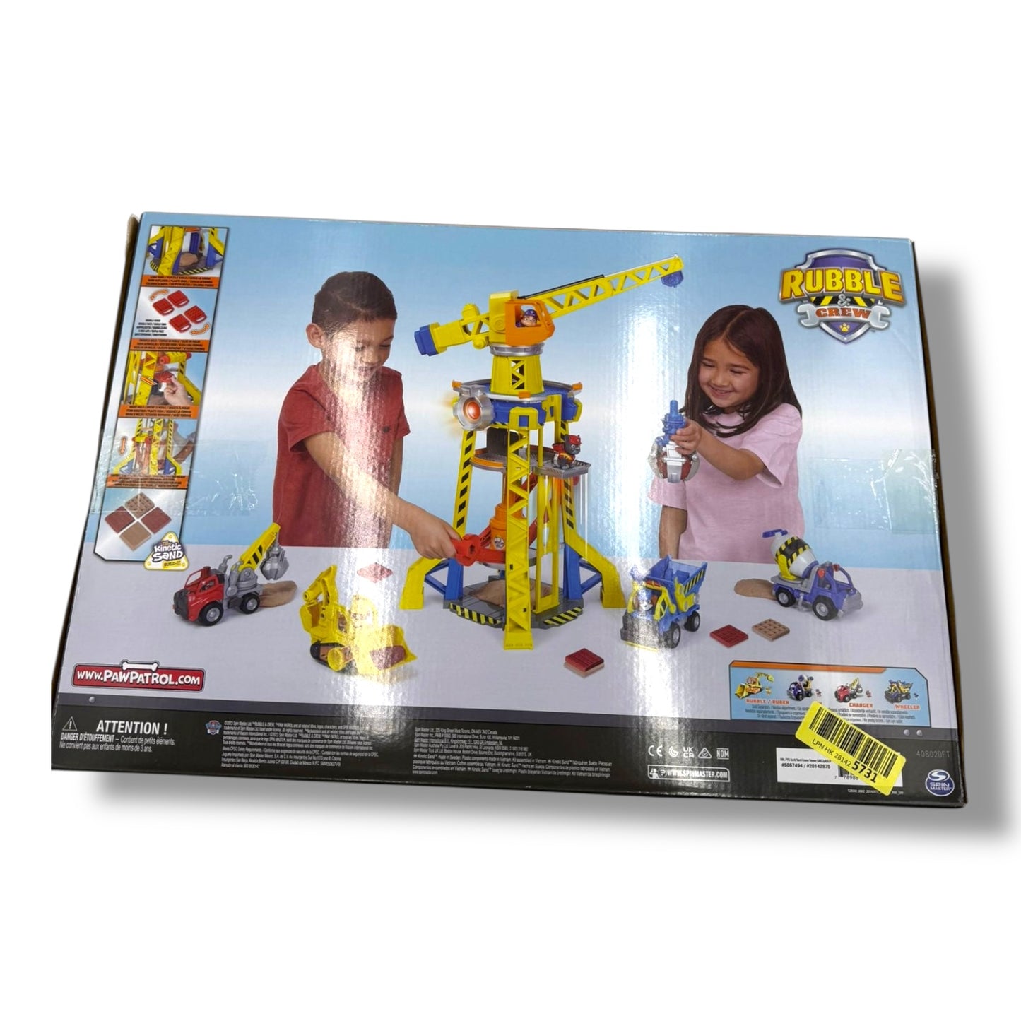 Rubble &Crew – Baupfoten Hof Kran - Spielset (68 cm)