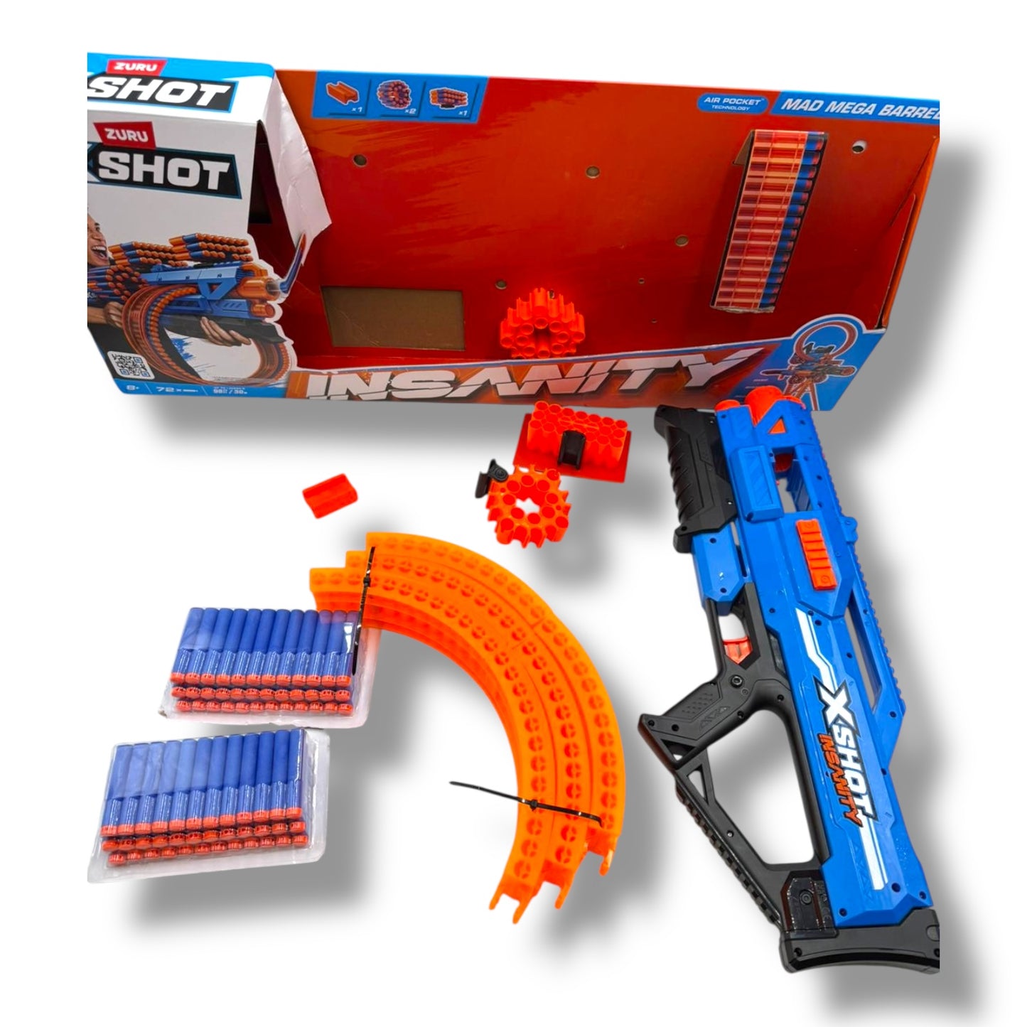 X - Shot Insanity Blaster Mega Barrel mit 72 Darts von ZURU