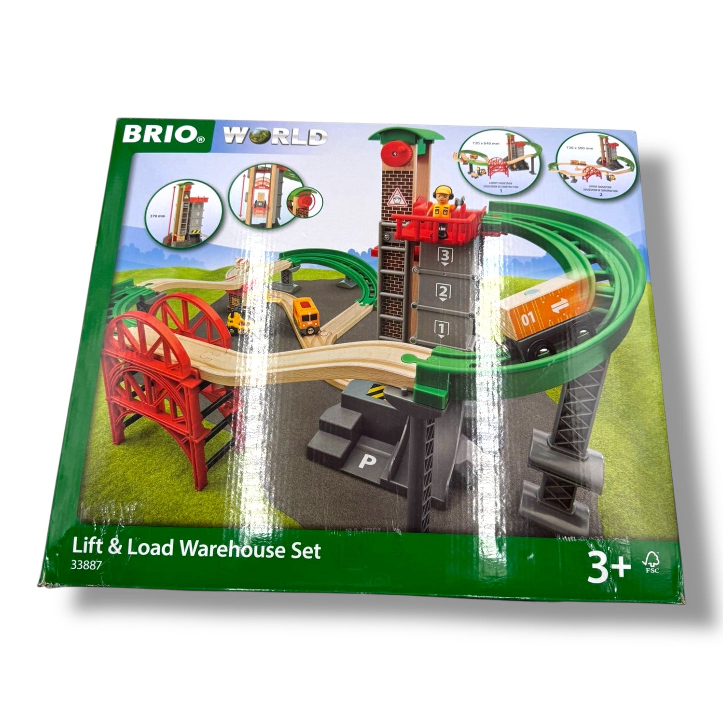BRIO World 33887 – Großes Lagerhaus - Set mit Aufzug
