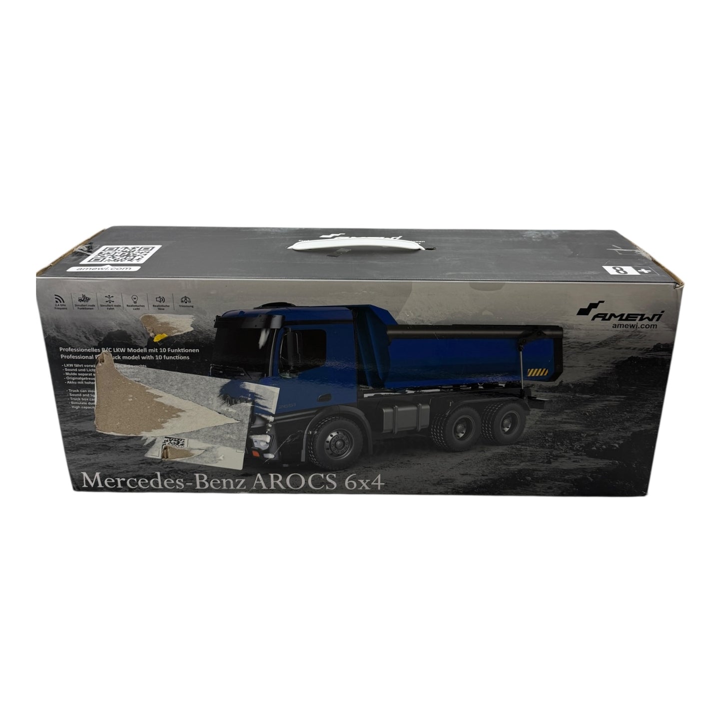 Amewi Arocs Lizenz LKW Kipper 2,4GHz RTR – Blau (22537)