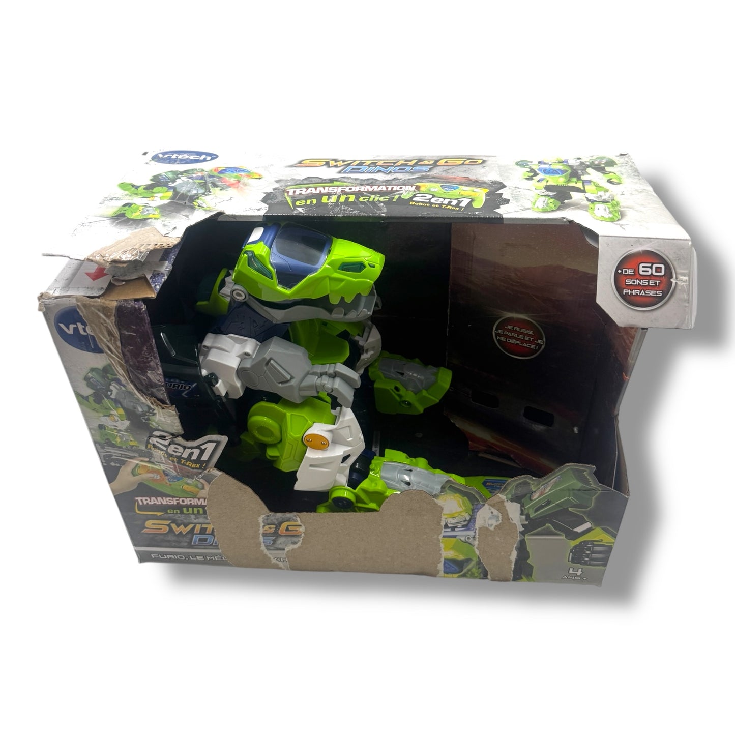 VTech – Switch & Go Dinos Maxi Dinosaurier Furio, der Mega T - Rex Roboter (Französische Version)