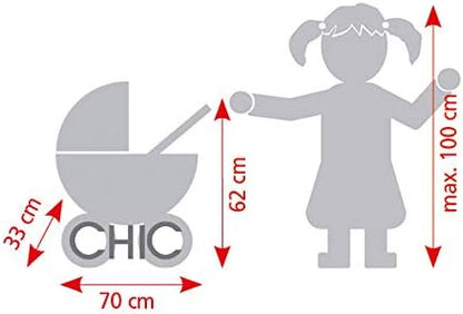 Bayer Chic 2000 - Puppenbuggy Lola, Jogging - Buggy, Puppenjogger, Puppenwagen, Melange grau, Navy, 612 - 26