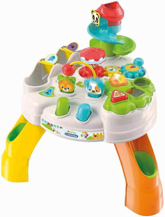 Clementoni Baby - Park Spieltisch &amp; Aktivitätstisch | Mit Musik &amp; motorischen Spielen | Ab 12 Monaten Englisch