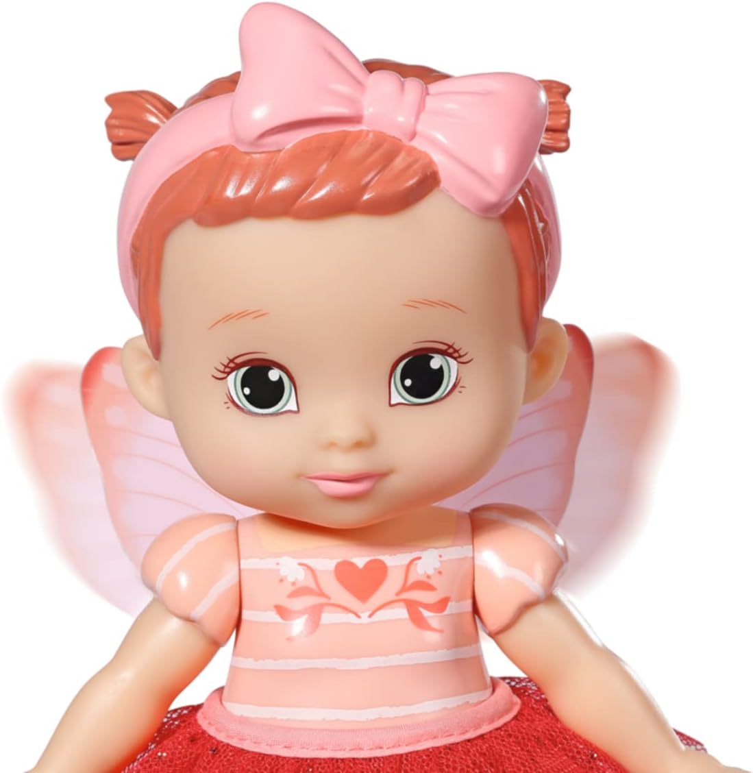 BABY born Storybook Fairy Poppy 18 cm, Feen - Puppe mit flatternden Flügeln, Farbwechsel Tattoo, Feenlicht, Zauberstab, Kulisse und Bilderbuch, 831823 Zapf Creation