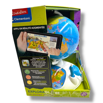 Clementoni 5 - Exploraglobe Das interaktive Globus - Lernspiel, Sprache Französisch