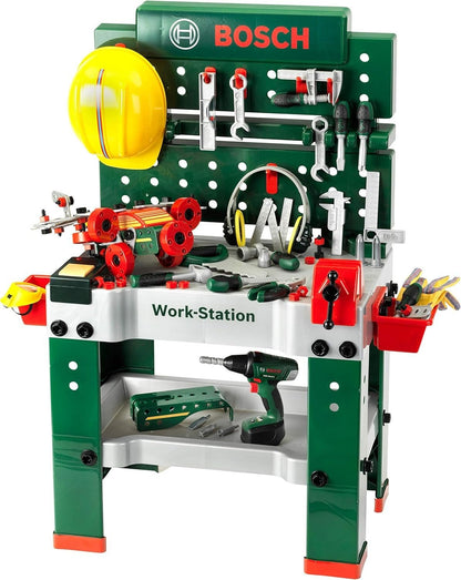 Theo Klein 8485 Bosch Werkbank, 150 - teilig, Werkzeug & Zubehör Spielzeug B - Ware