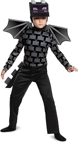 Offizielles Minecraft Ender Dragon Kostüm Kinder Jungen Drachen Faschingskostüm