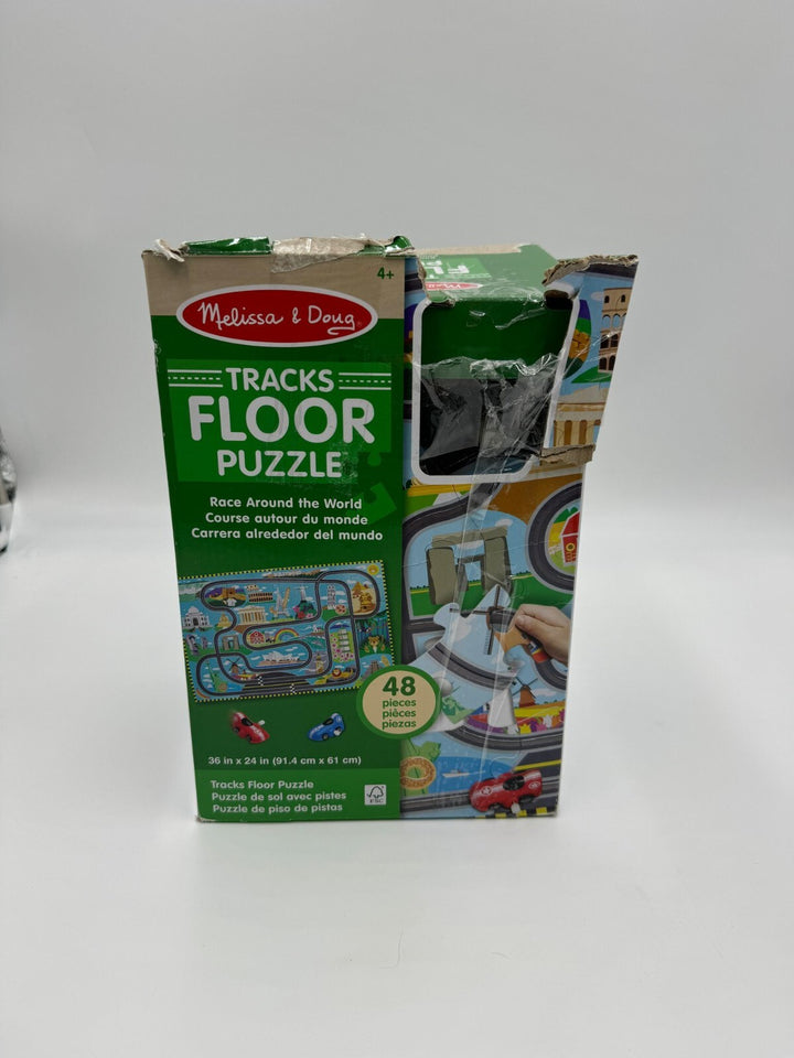 Melissa & Doug Bodenpuzzle aus Karton Schienen um die ganze Welt und aufziehbare