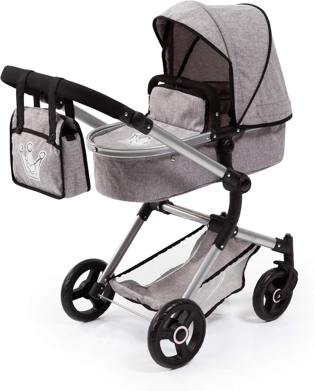 Bayer Design 18410AA Kombi Puppenwagen Vario mit Wickeltasche und Einkaufskorb,