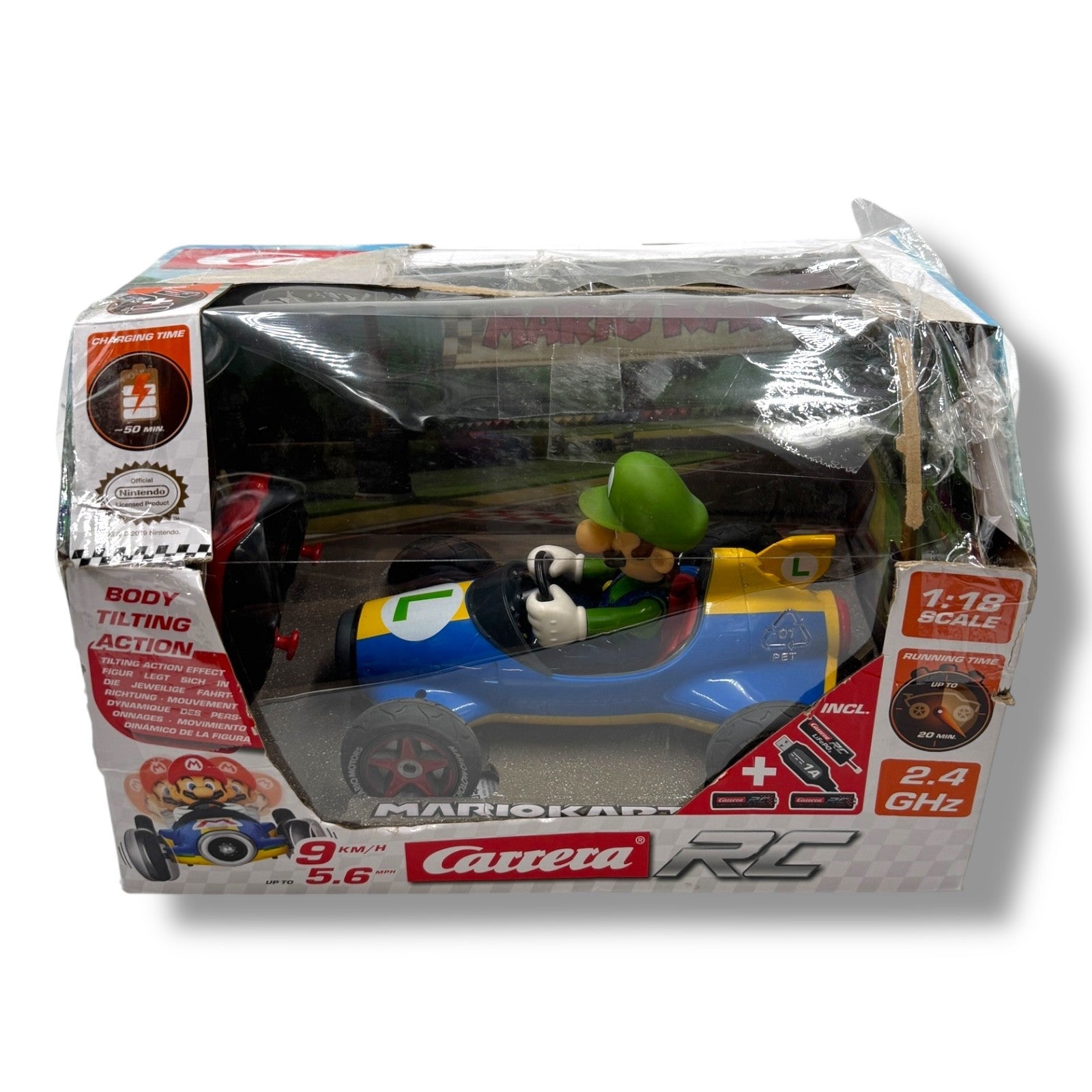 Carrera RC 2,4 Ghz 370181067 Nintendo Mario Kart Mach 8,Luigi Puppe