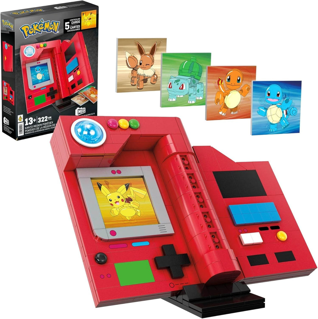 MEGA Pokémon Bauspielzeug Für Erwachsene, Zusammenbaubarer Kanto-Region Pokédex 