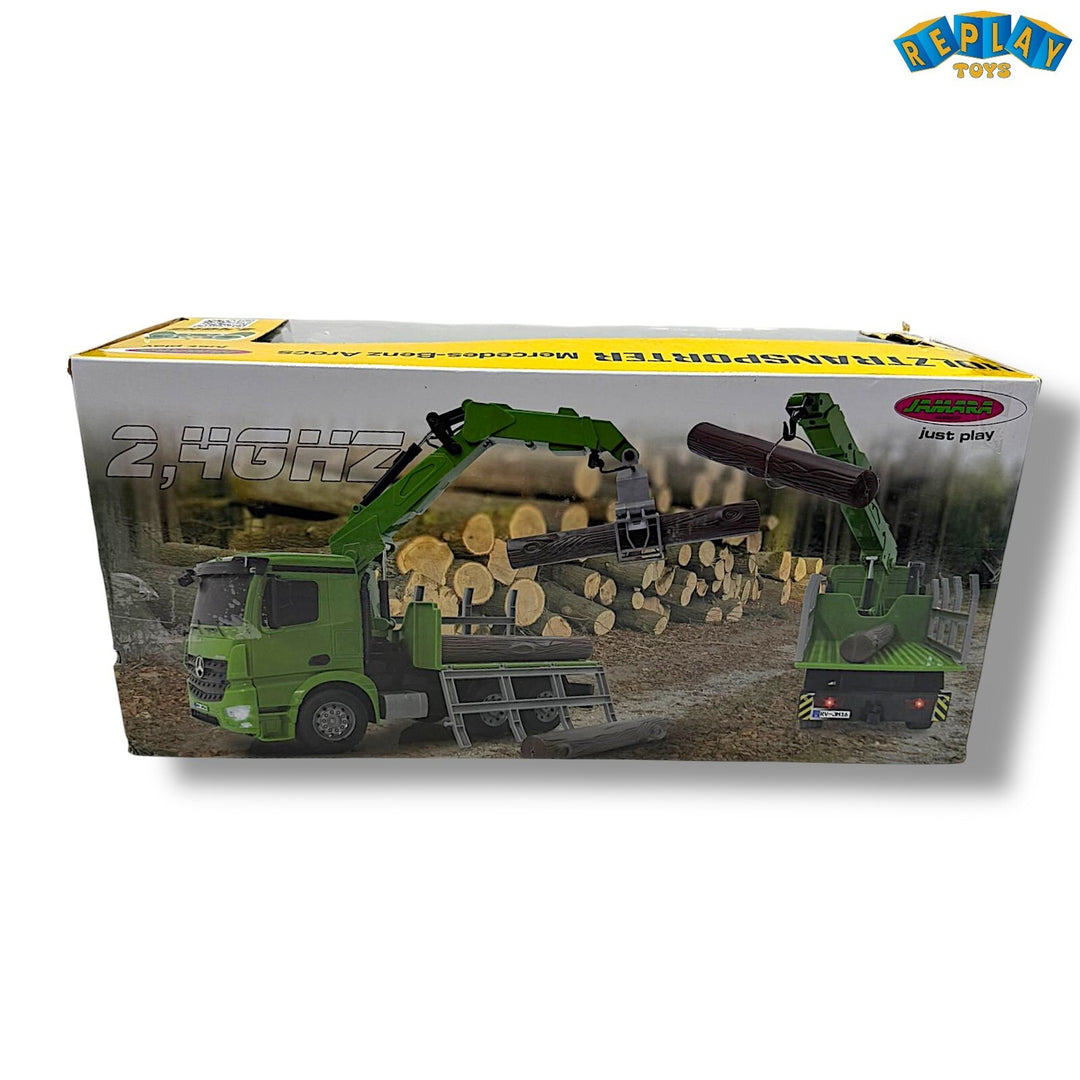 Jamara Holztransporter Mercedes-Benz Arocs 1:20 | 2,4 GHz RC Lkw mit Holzgreifer