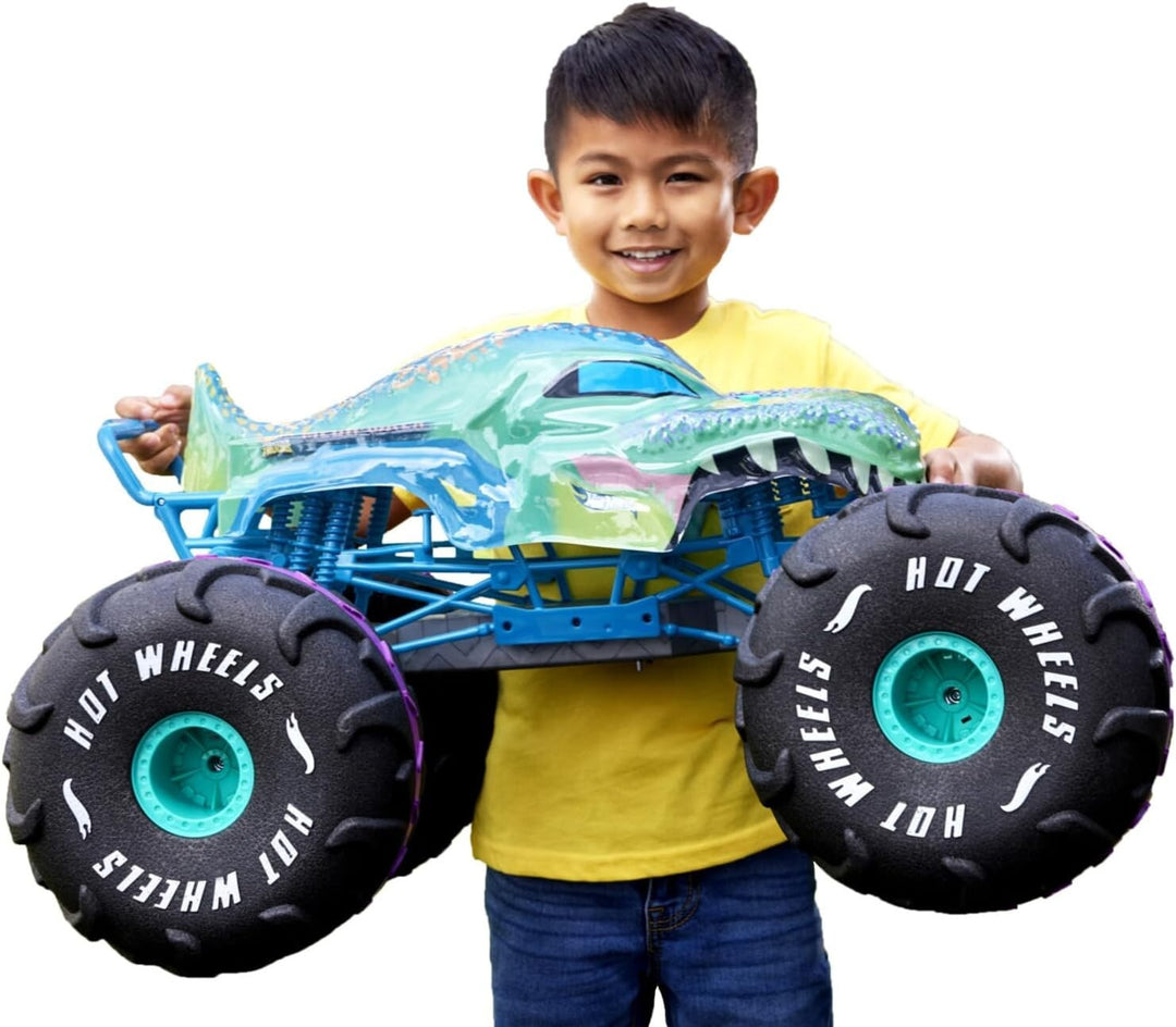 Hot Wheels Monster Trucks Ferngesteuertes Auto, Mega-Wrex im Maßstab 1:6, 60cm