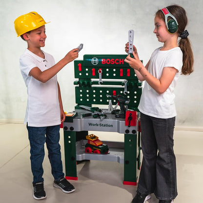 Theo Klein 8485 Bosch Werkbank, 150 - teilig, Werkzeug & Zubehör Spielzeug B - Ware