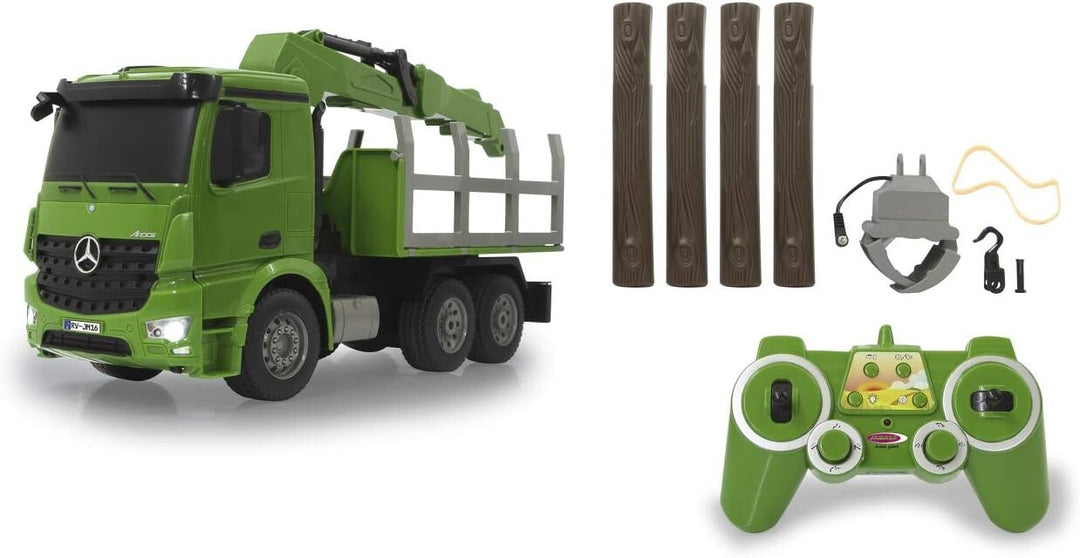 Jamara Holztransporter Mercedes-Benz Arocs 1:20 | 2,4 GHz RC Lkw mit Holzgreifer