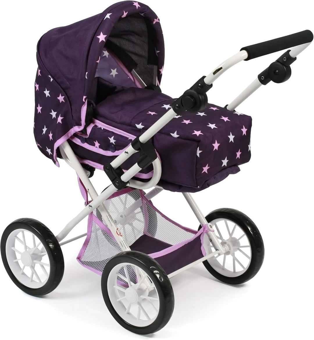 Bayer Chic 2000 Kombi-Puppenwagen LENI Stars lila