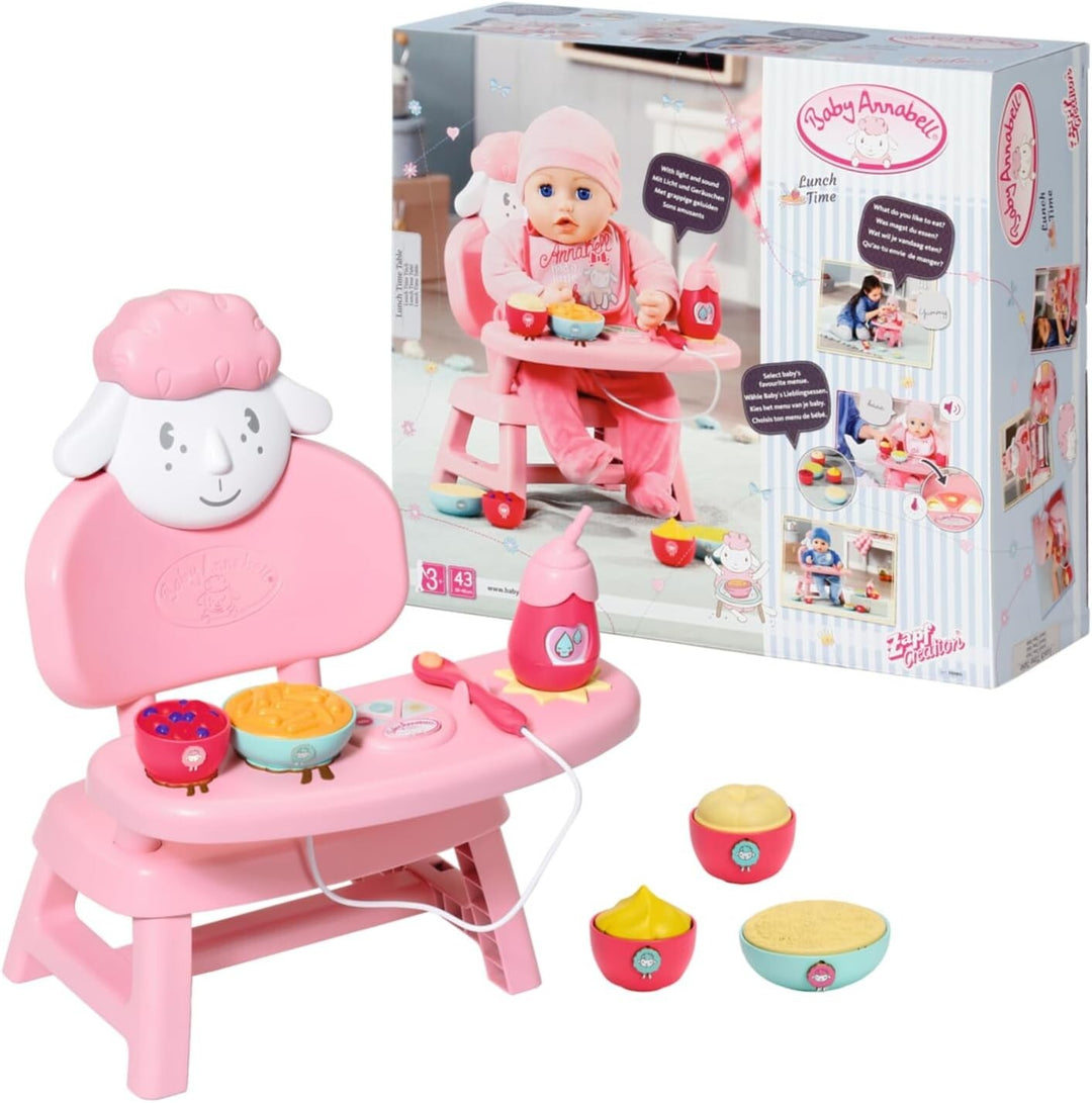Zapf Creation 701911 Baby Annabell Lunch Time Tisch, Puppenzubehör, Puppenstuhl