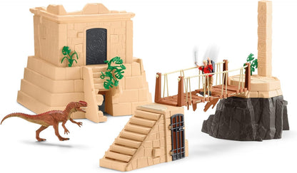 Schleich Dinosaurs | Dinotempel Eroberung 42657 | Set inkl. Forscher Flynn, Dino Figur und Schatz