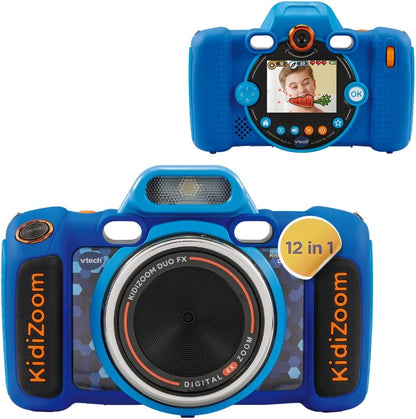 VTech KidiZoom Duo FX in Blau – Robuste Digitalkamera mit kreativen Apps und Spielfunktionen – Für Kinder von 4 - 10 Jahren