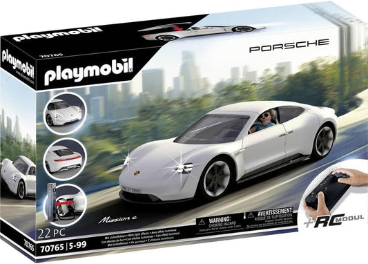 PLAYMOBIL Porsche 70765 | Porsche Mission E | Mit Fernbedienung und Lichteffekten | Ab 5 Jahren | Weiß