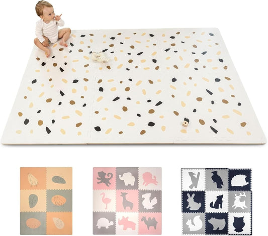 Hakuna Matte Stylische Puzzlematte Baby 180 x 120 cm Konfetti – 6 XXL - Platten