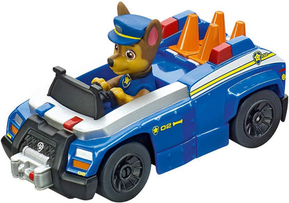 Carrera 369 - 3033 FIRST PAW PATROL On the Track 2,4m Rennstrecken - Set | 2 ferngesteuerte Fahrzeuge mit Chase und Marshall