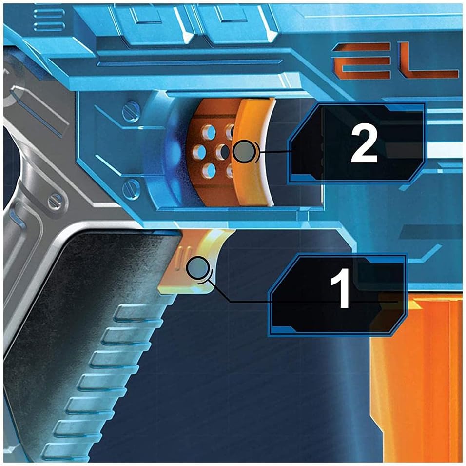 Nerf Elite 2.0 Turbine CS - 18 – Motorisierter Blaster mit Magazin und Darts